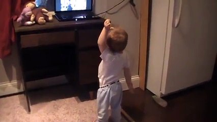 Zachary dancing to the wiggles