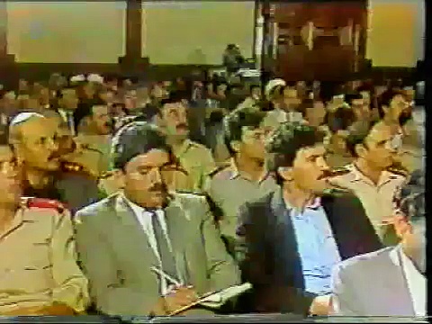Dr. Najibullah, addressing Afghan academicians داکتر نجیب الله