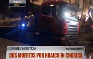 Dos muertos por huaico en Chosica