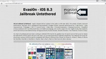 Évasion fiscale UNTETHERED iOS 8.3 Outil Jailbreak pour iPhone 5, iphone 4, iPhone 3GS, iPad3