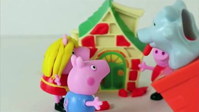 Peppa Pig Story of The Three Little Pigs Play Doh Set with Peppa's Cousin Play Dough DisneyCarToys