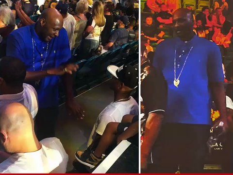 Lamar Odom Smiling & Friendly ... At Vegas Boxing Event