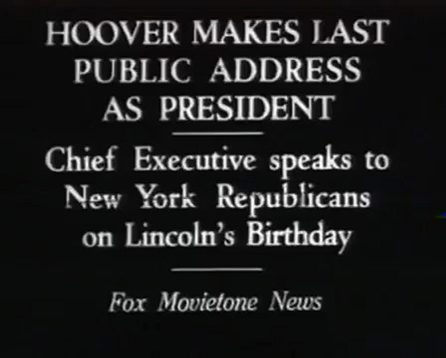 Herbert Hoover making last speech as President