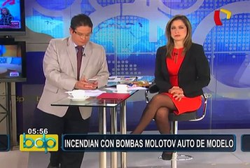 Lince: desconocidos incendiaron con bombas molotov el vehículo de modelo