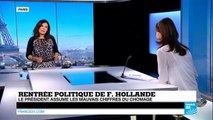 résumé par France24 du passage de François Hollande à France Inter