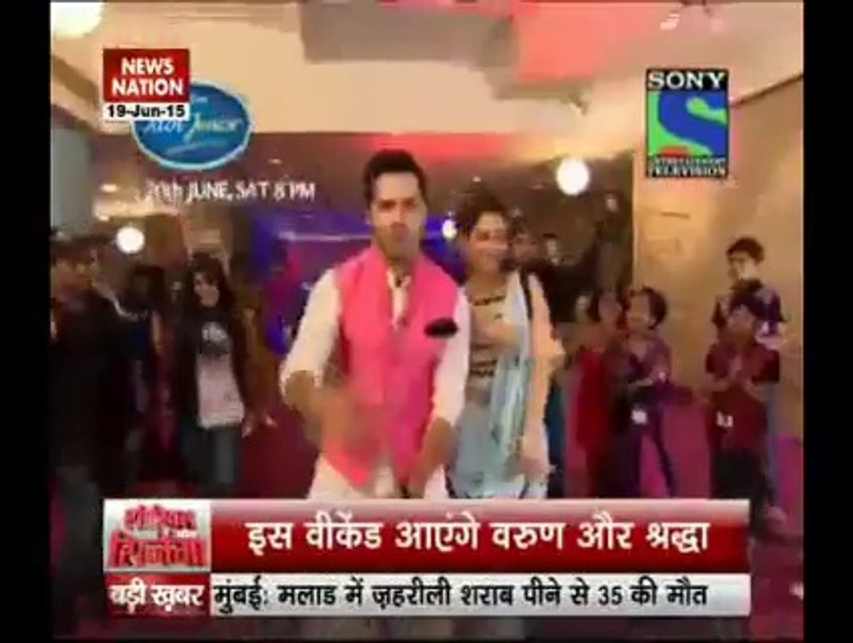 Shraddha Aur Varun ABCD 2 Ka Promotion Karne Pahuche Indian idol Junior 2 Main - 21 June 2015
