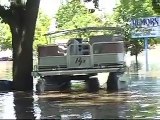 Boat tour of flooded downtown Cedar Rapids, Iowa