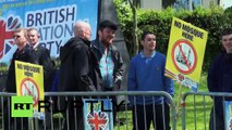 England: BNP anti-mosque rally faces off against anti-fascists