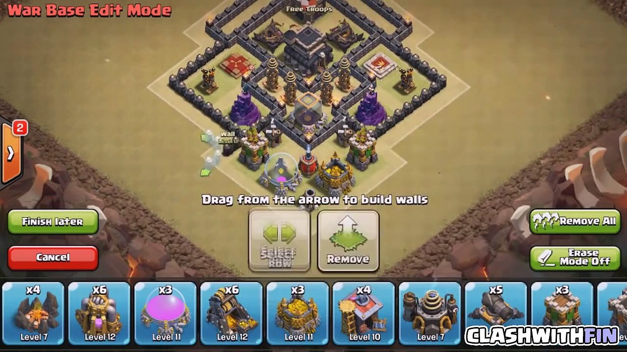 Clash of Clans NEW TH9 War/Trophy Base w/ Air Sweeper! video