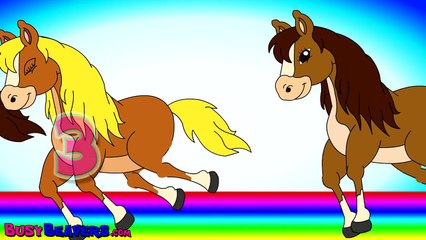"10 Little Horses" CLIP - Counting for Kids, Learn English, Maths Practice, Teach ESL