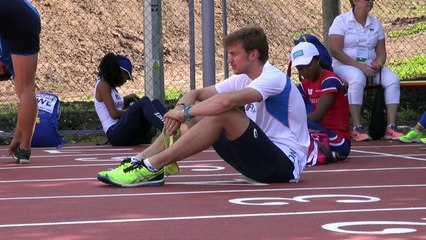Avec les Bleus à l'échauffement