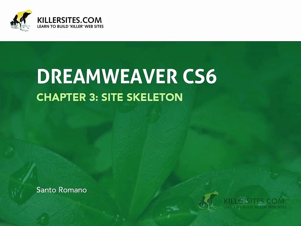 Dreamweaver cs6 Lesson 3 Step 2 Site Skeleton