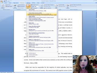 How to add Citations using Microsoft Office 2007 - Word