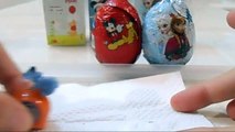 3 Surprise Eggs DISNEY 2014 FROZEN Mikey Mouse Winnie The Pooh Unboxing Sorpresa Huevos Toy