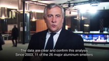 Antonio Tajani: A true re-industrialization of Europe cannot be achieved without aluminium