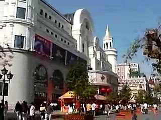 China Harbin downtown central walking street