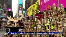 Près d'une tonne d'objets en ivoire détruits à New York