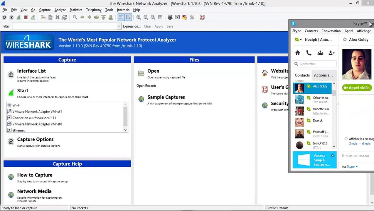 CAPTURER UNE IP SKYPE - WireShark