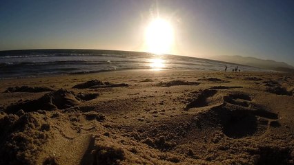 Sunset in Santa Monica Beach