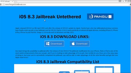 Pangu ios 8.3 Jailbreak UNTETHERED released