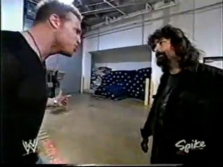 Randy Orton attack Mick Foley