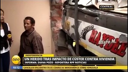 Independencia: Custer se empotró contra vivienda y hombre se salvó de milagro [Video]