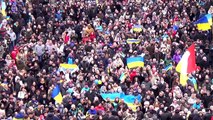 Odessa sings Ukrainian National Anthem on Potemkin Stairs, March 9th, 2014