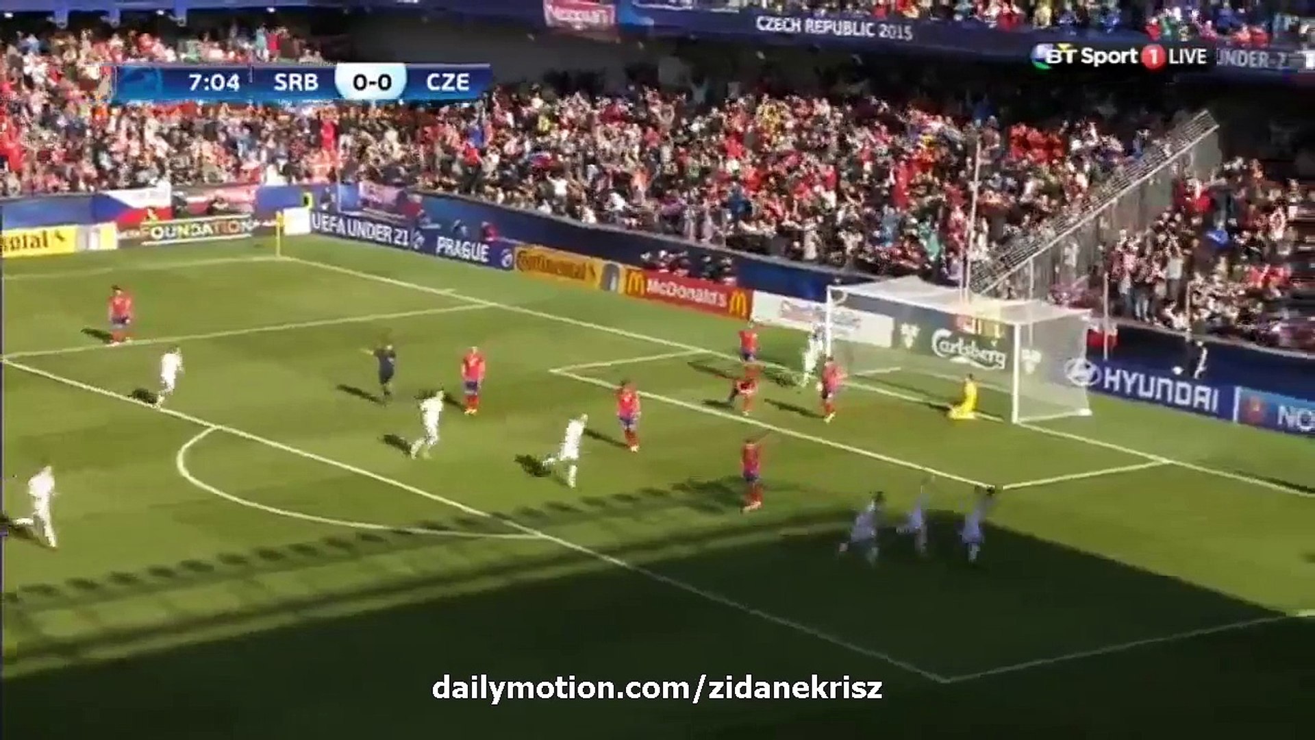 ⁣Jan Kliment (All 3) Hattrick Goals vs Serbia | Serbia v. Czech Republic 20.06.2015 U21 European Cham