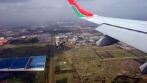 E190 Kenya Airways lands at Jomo Kenyatta airport - Nairobi