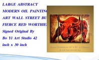 LARGE ABSTRACT MODERN OIL PAINTINGS ART WALL STREET