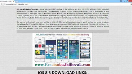 Download Video: HowTo jailbreak ios 8.3 Evasion Iphone 5S/5c/5 ios 7.1 jailbreak ios 7