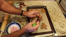 How to make Gingerbread Cookies holding Candy Canes - Christmas Baking