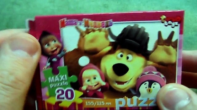 Unboxing puzzles cartoon Masha and the Bear №3.Puzzles for children Masha and the Bear