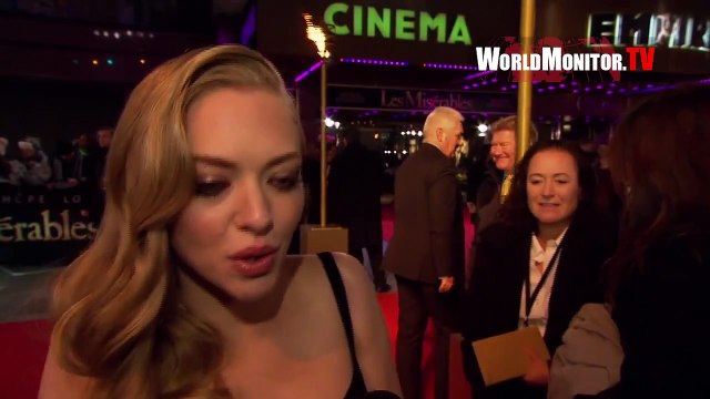 Amanda Seyfried tearful interview at 'Les Miserables' World Premiere