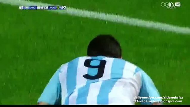 Gonzalo Higuain Hits the Crossbar - Argentina v. Jamaica 20.06.2015