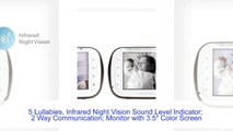 Monitor Dual Best Baby with 2 Cameras, 3.5 Inch Color Video Screen, Infrared