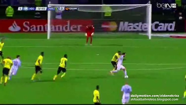 Di María Amazing Shot Hits The Crossbar - Argentina v. Jamaica 20.06.2015