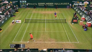 Roger Federer vs Ivo Karlovic 1/2 Halle 2015 Highlights [1080i ]