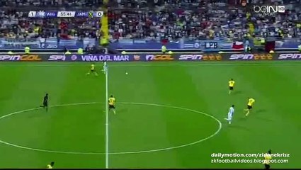 Messi Great Chip Shot, Big Save by the Jamaican Keeper - Argentina v. Jamaica 20.06.2015