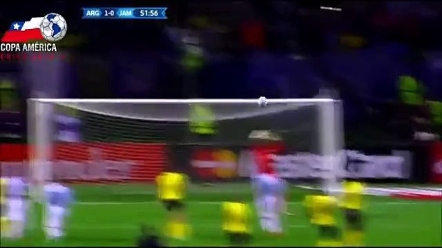 Di Maria Hits The Crossbar With An Amazing Shot Argentina 1 - 0 Jamaica 20.06.2015 HD