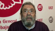 Saludos #XAsambleaIU: Cándido Méndez (UGT) e Ignacio Fernández Toxo (CCOO)