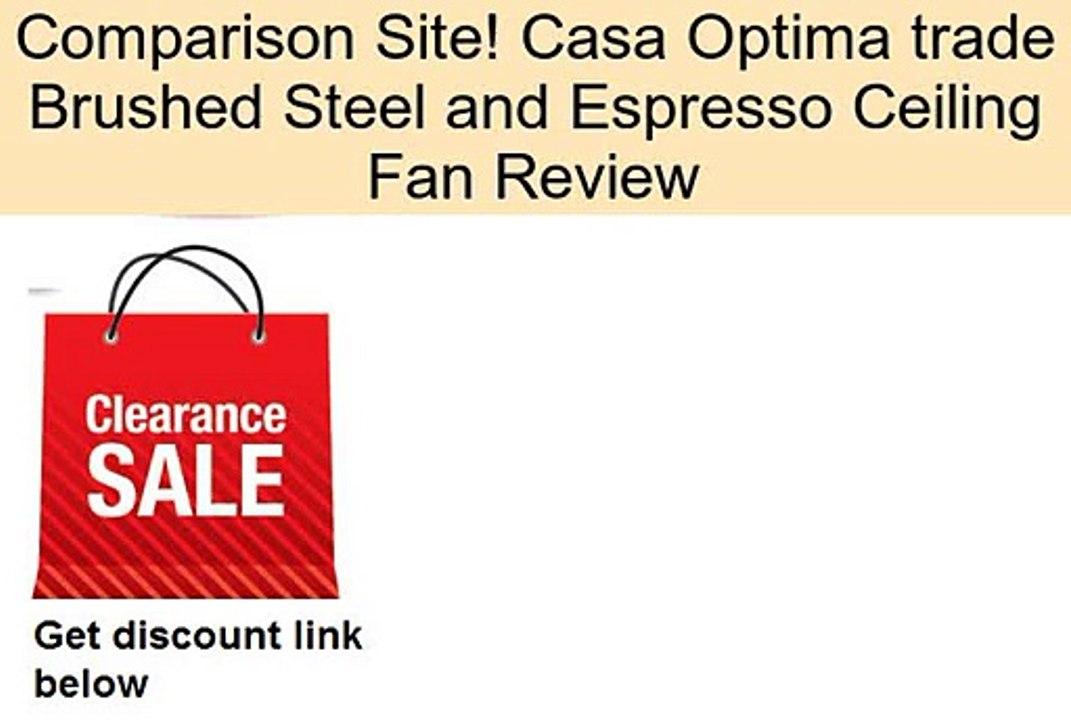 Casa Optima trade Brushed Steel and Espresso Ceiling Fan Review