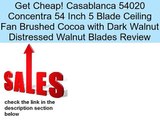 Casablanca 54020 Concentra 54 Inch 5 Blade Ceiling Fan Brushed Cocoa with Dark Walnut Distressed Walnut Blades Review
