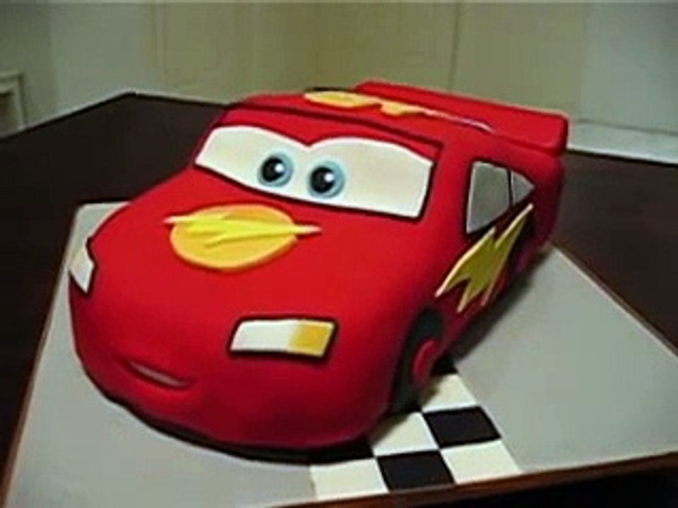 Car (Lightning McQueen) Fondant Cake