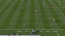 Face up dribbling before finesse shot