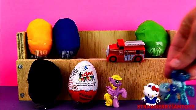 LPS Play Doh Dora The Explorer My Little Pony Moshi Monsters Surprise Eggs StrawberryJamToys