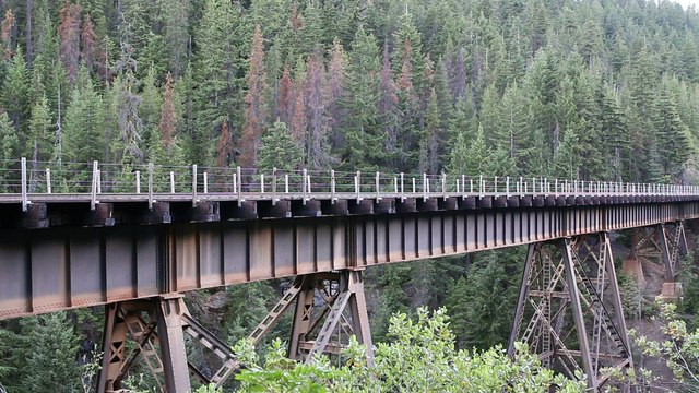 Amtrak Empire Builder #8 at Gaynor, WA Trestle