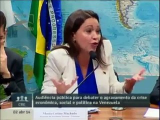Diputada Maria Corina Machado en Comision del Senado Brasileño