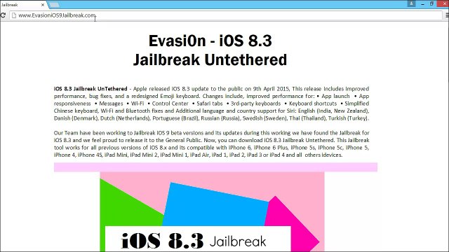 Evasion jailbreak 8.3 download mac mojave