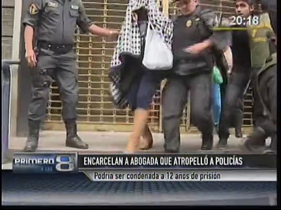 Abogada que arrolló a policías recluida en penal de Chorrillos
